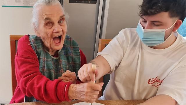 Jamie and Joyce cook together